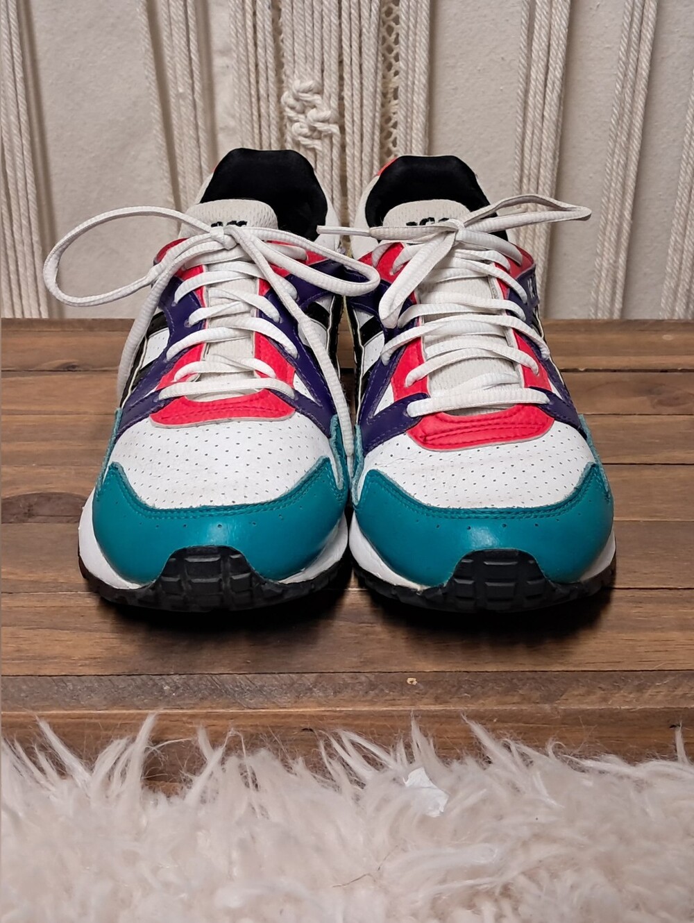 ASICS Gel-Lyte V White Multi-Color Sneaker Size 7.5 - Picture 6 of 8